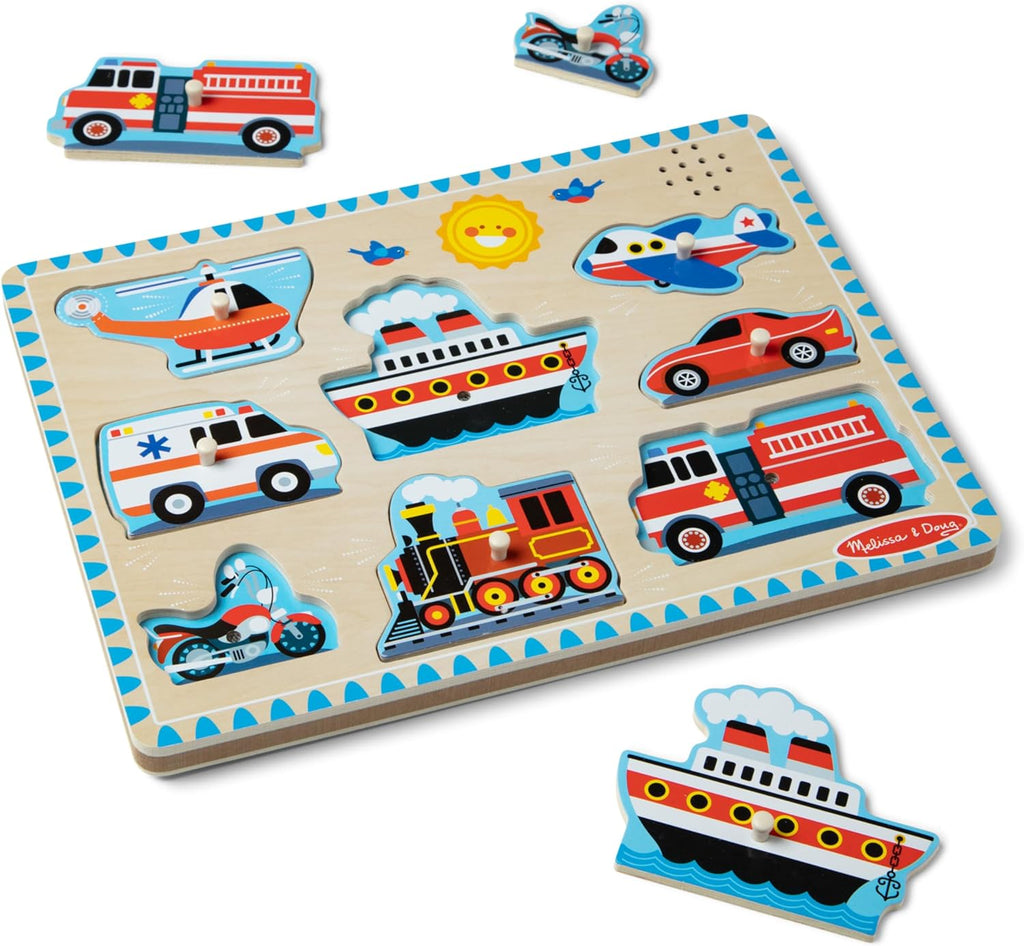 Wooden Mix & Match Vehicle Sound Puzzle