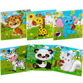 Wooden Animal Puzzles for Toddlers, 6-Puzzle Set, 20 Pieces Each - product photo