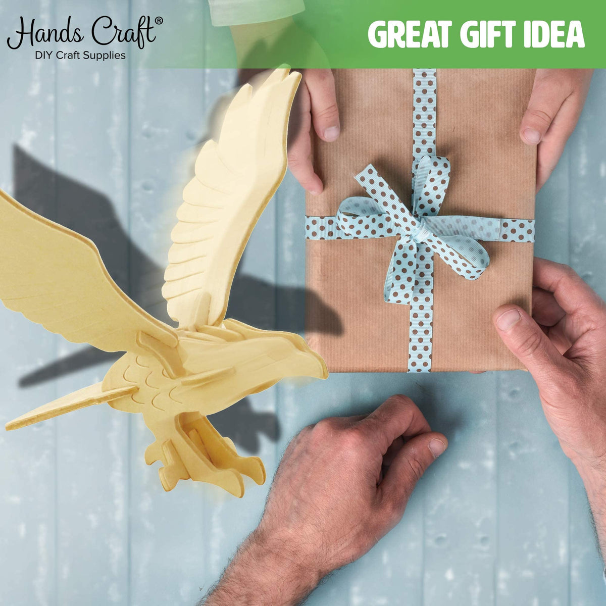 Hands Craft 3D Wooden Bird Puzzle Set, 6 Models
