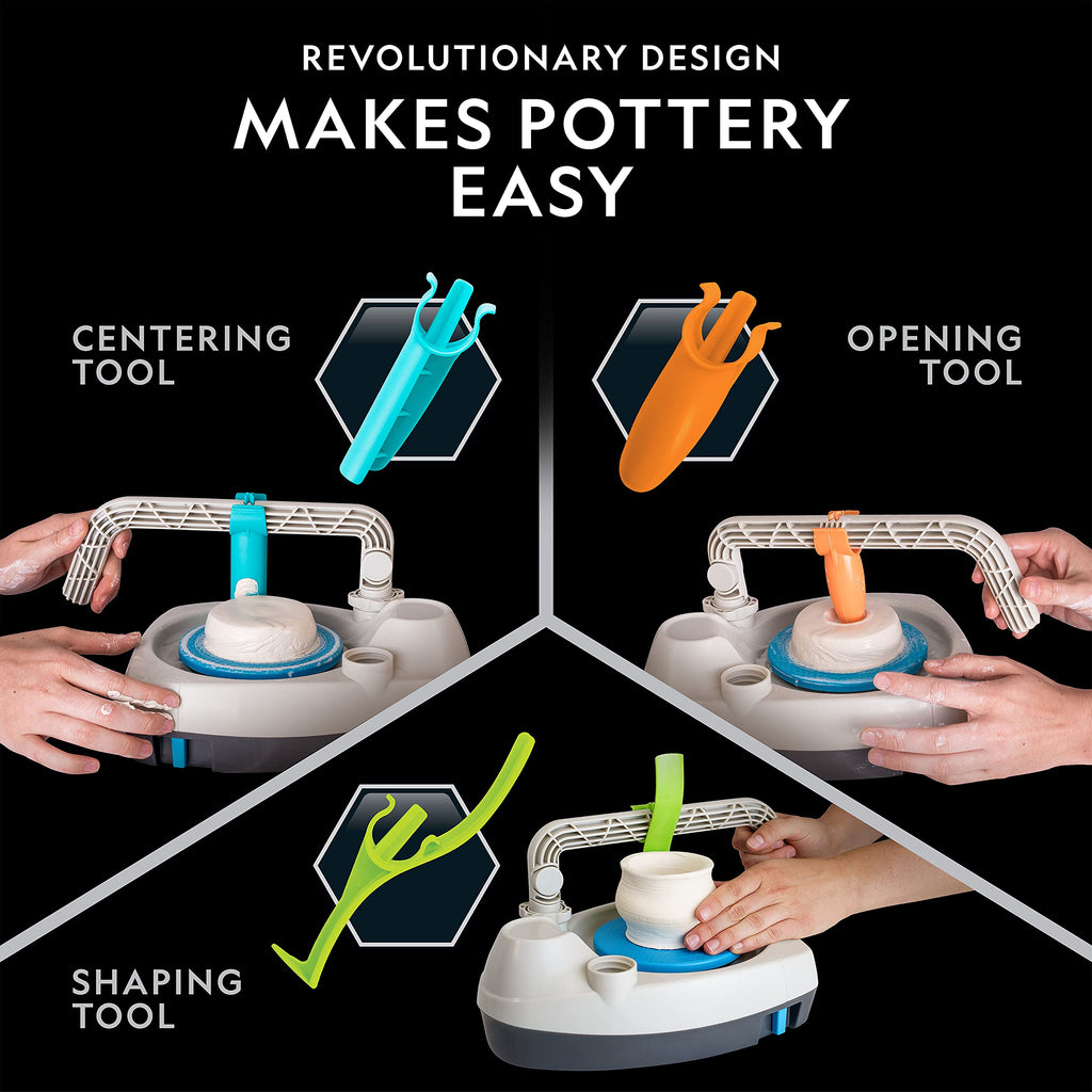 Electric Pottery Wheel STEAM Kit for Beginners, Ages 8+