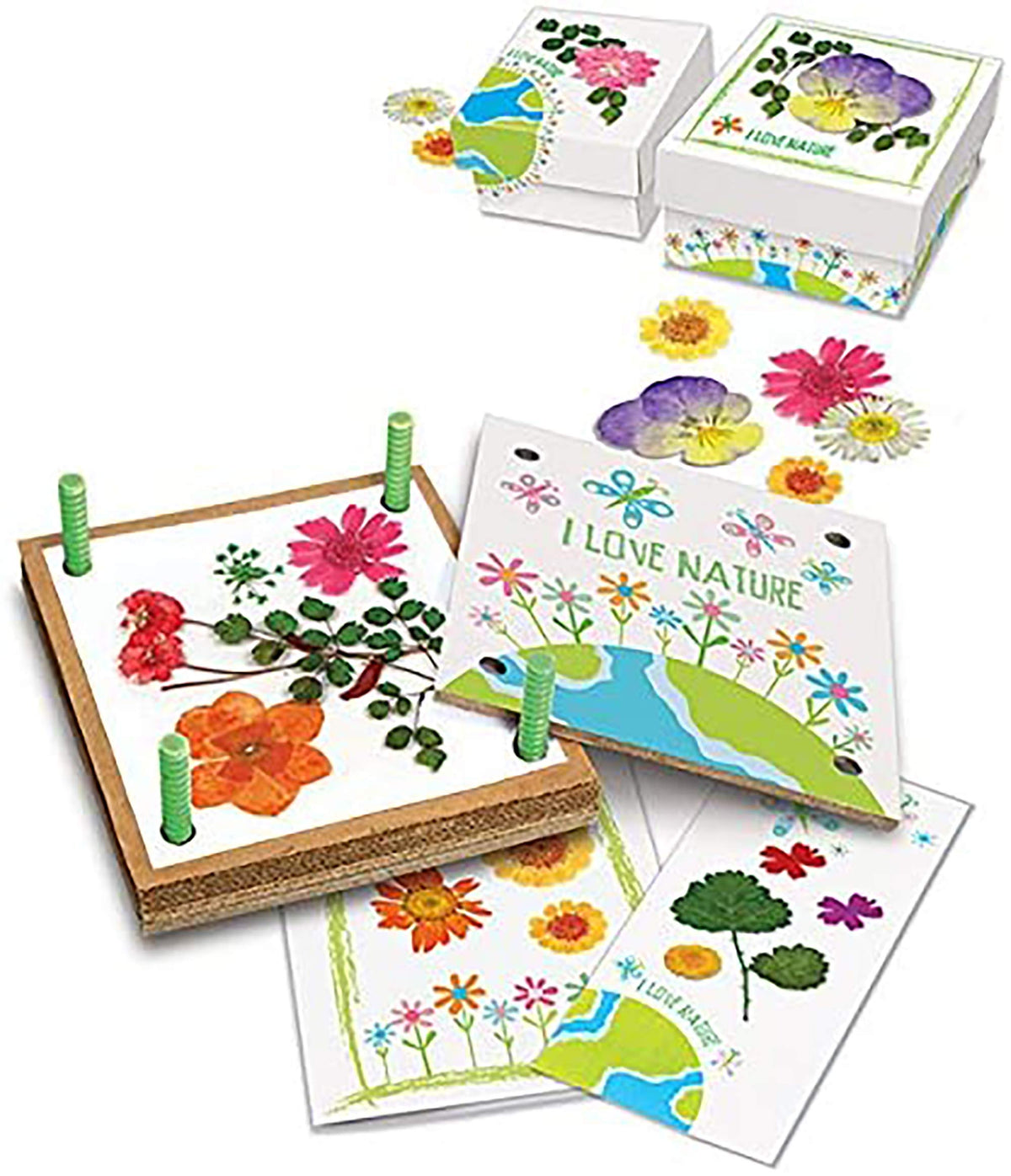Pressed Flower Art Kit with 4-Inch Flower Press & Craft Supplies