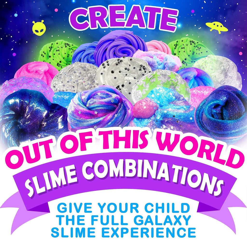 25-Piece Galaxy Glow-in-the-Dark Slime Making Kit