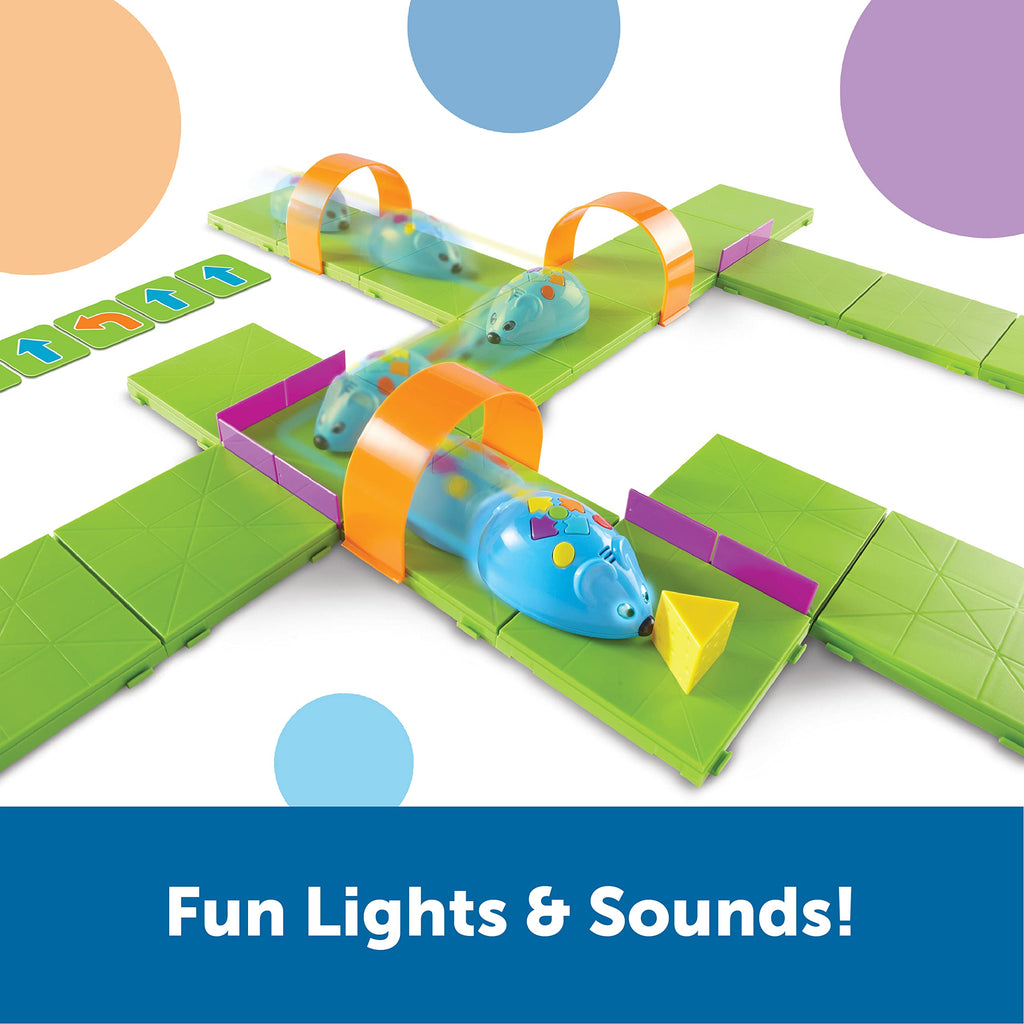Programmable Robot Mouse Coding Maze Kit with 16 Grids & 30 Cards