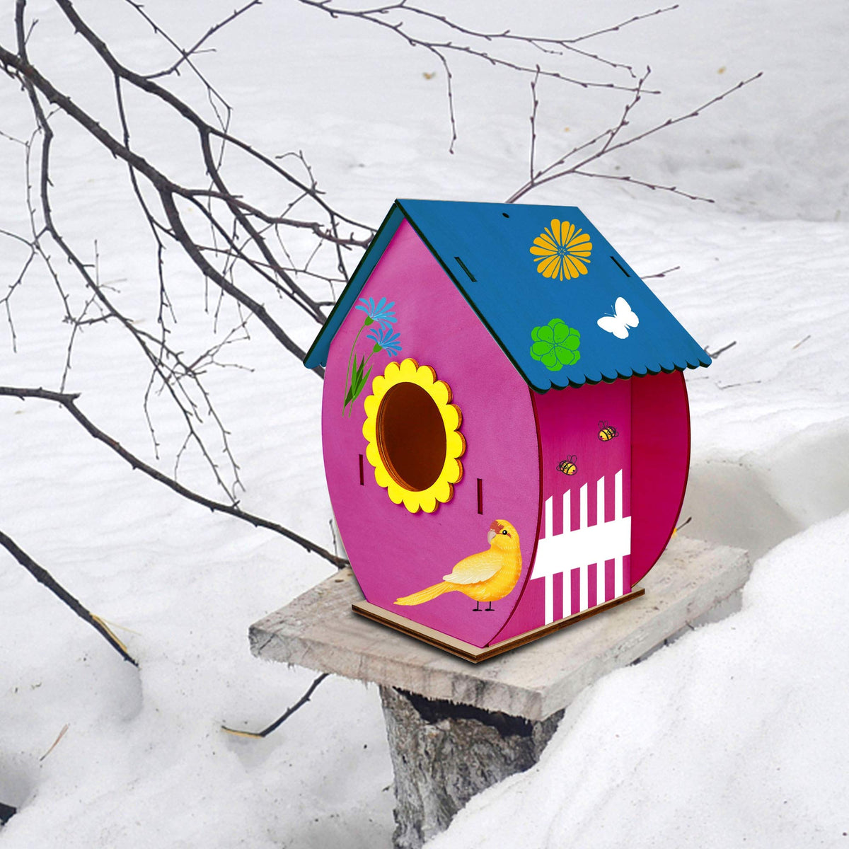 Wood Bird Do It Yourself House Puzzle