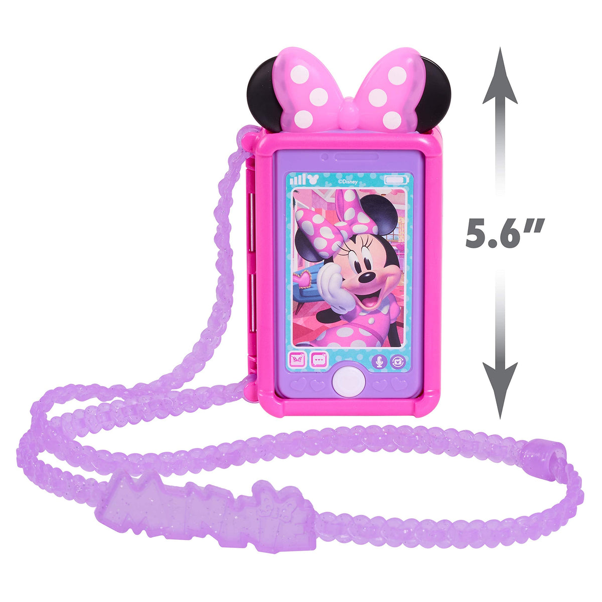 Minnie Mouse Toy Cell Phone with Lights, Sounds & Pretend Cards