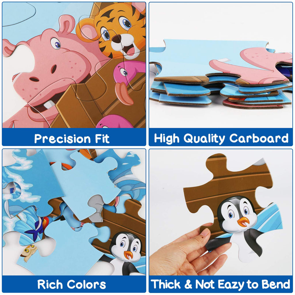 48-Piece Animal Cruise Floor Puzzle, 3 × 2 Feet
