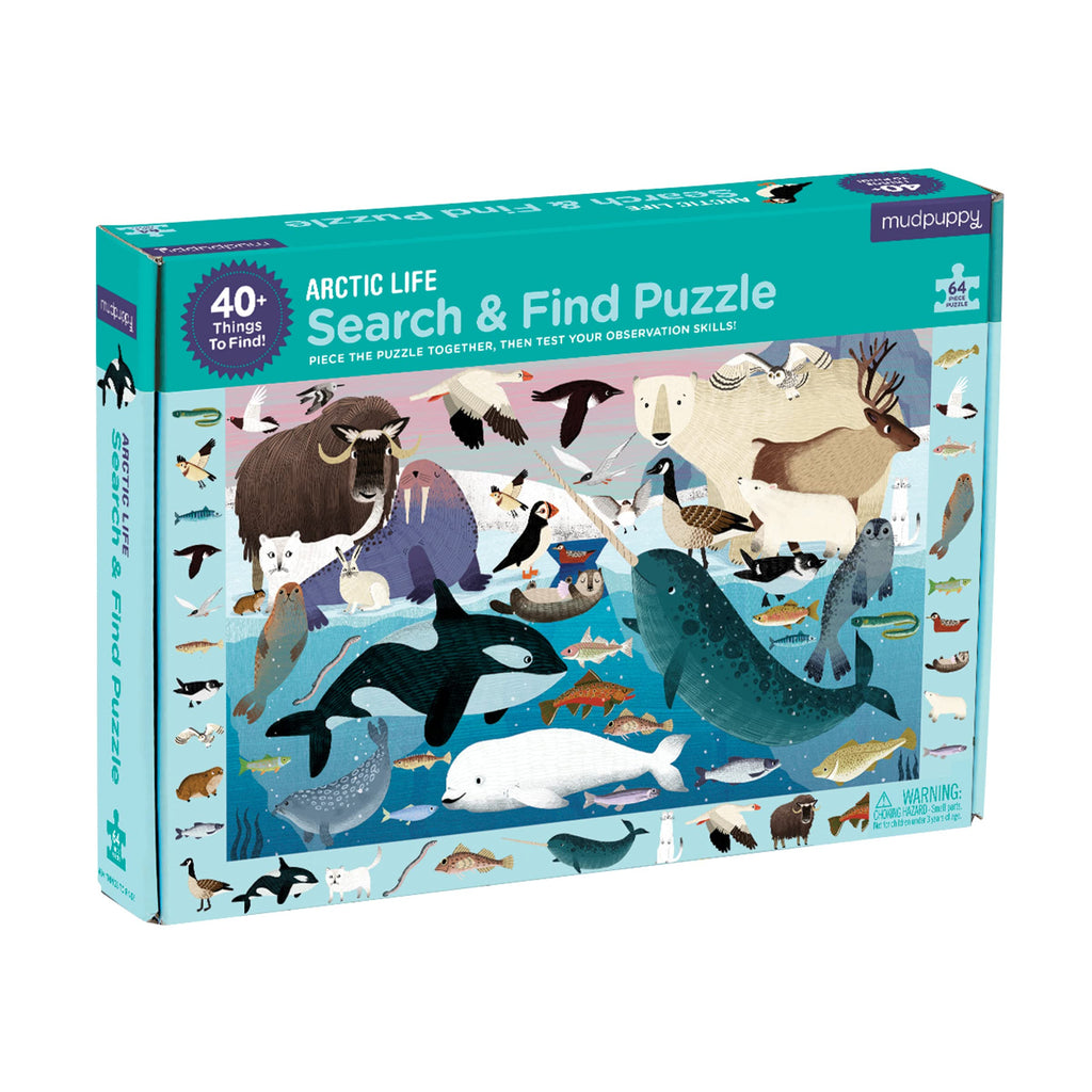 Mudpuppy Arctic Life Search & Find Puzzle, 64 Pieces