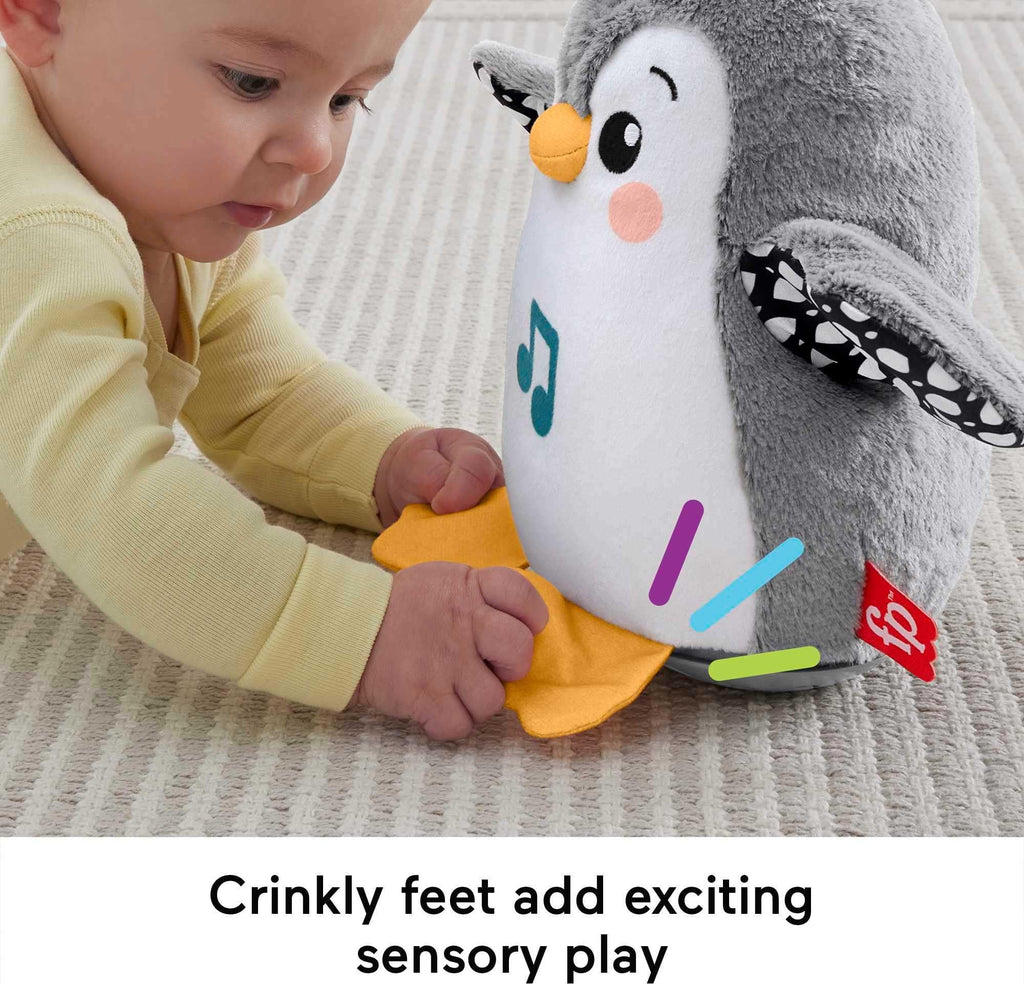 Wobble & Flap Penguin: Musical Tummy Time Buddy for Newborns