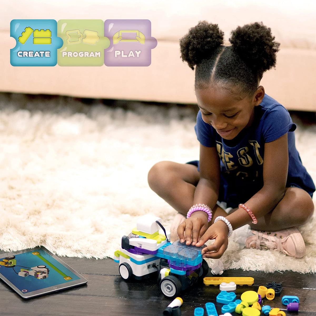 BOTZEES Coding Robot Building Kit for Kids, 130 Pieces