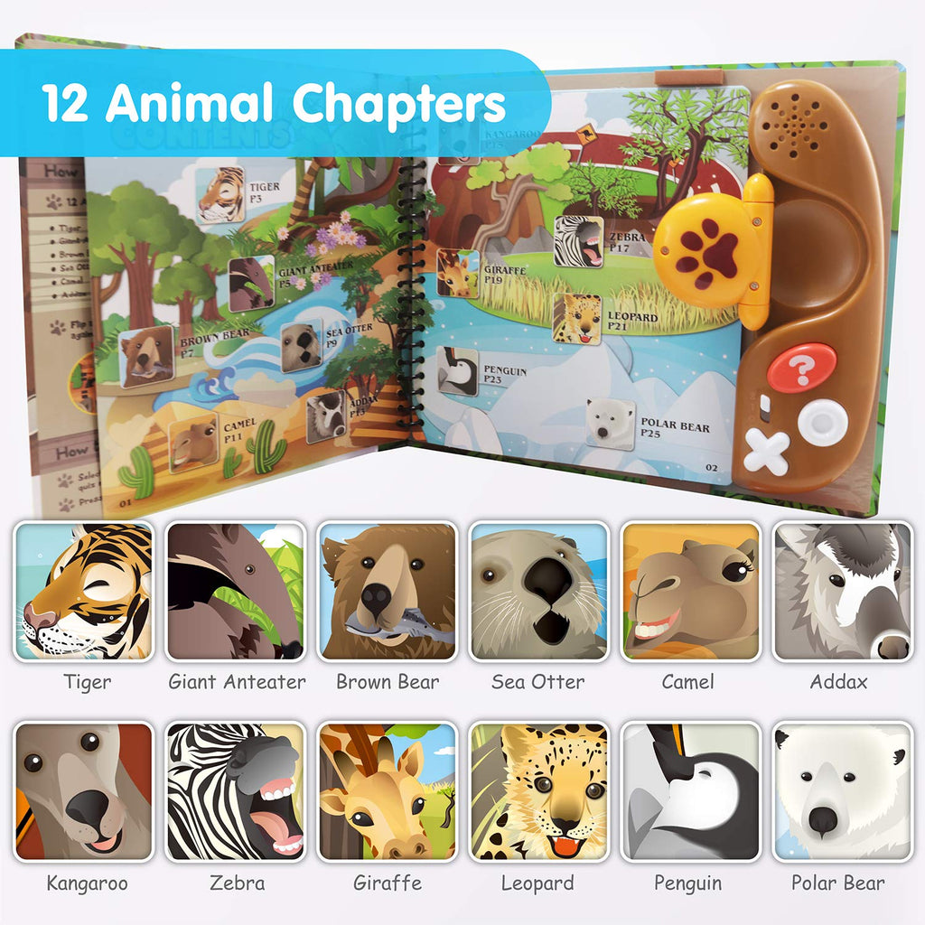 Interactive Animal Kingdom Reader with Quiz, Sounds & 27 Pages