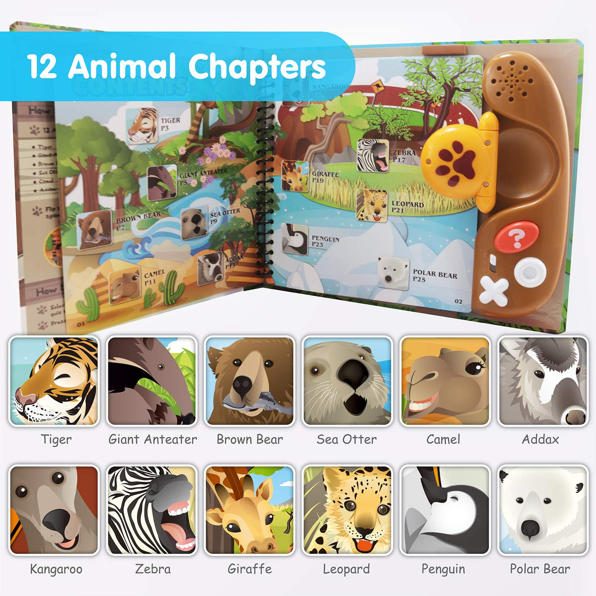 Interactive Animal Kingdom Reader with Quiz, Sounds & 27 Pages