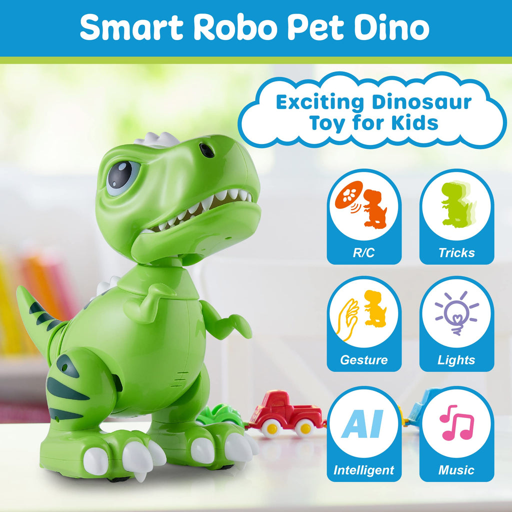 Robo Pet T-Rex Interactive Dinosaur Robot with Gesture Control