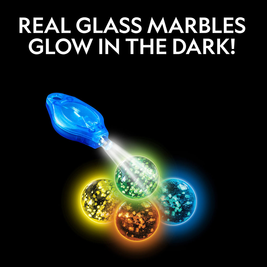 150-Piece Glow-in-the-Dark Marble Run STEM Kit with UV Light, Ages 8+