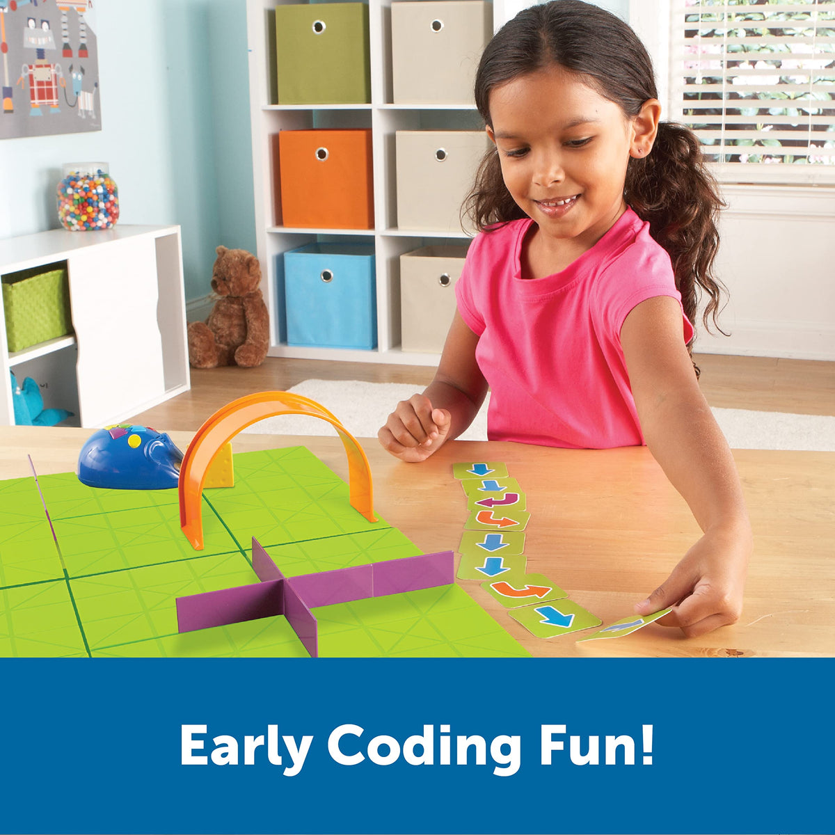 Programmable Robot Mouse Coding Maze Kit with 16 Grids & 30 Cards