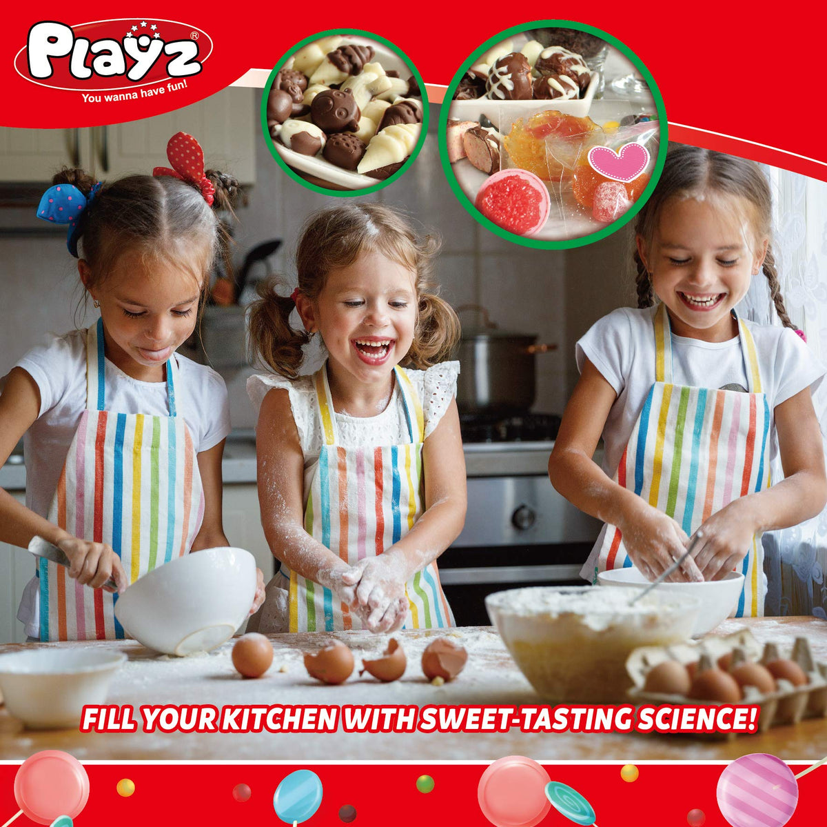 Playz Edible Candy Making Science Kit with 40+ Experiments