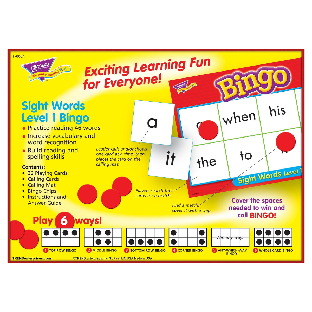Sight Words Bingo