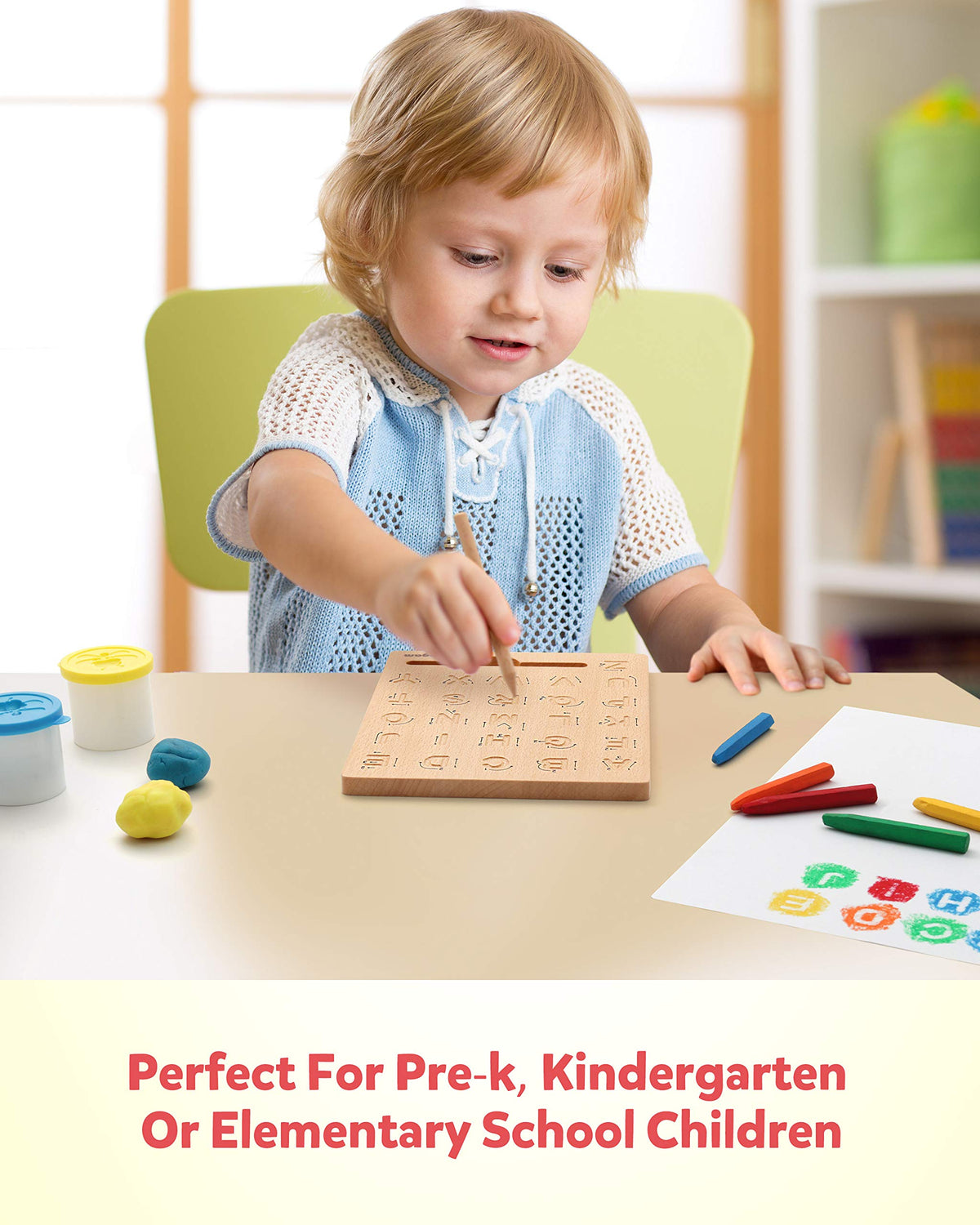Wooden Alphabet Letters Practicing Board
