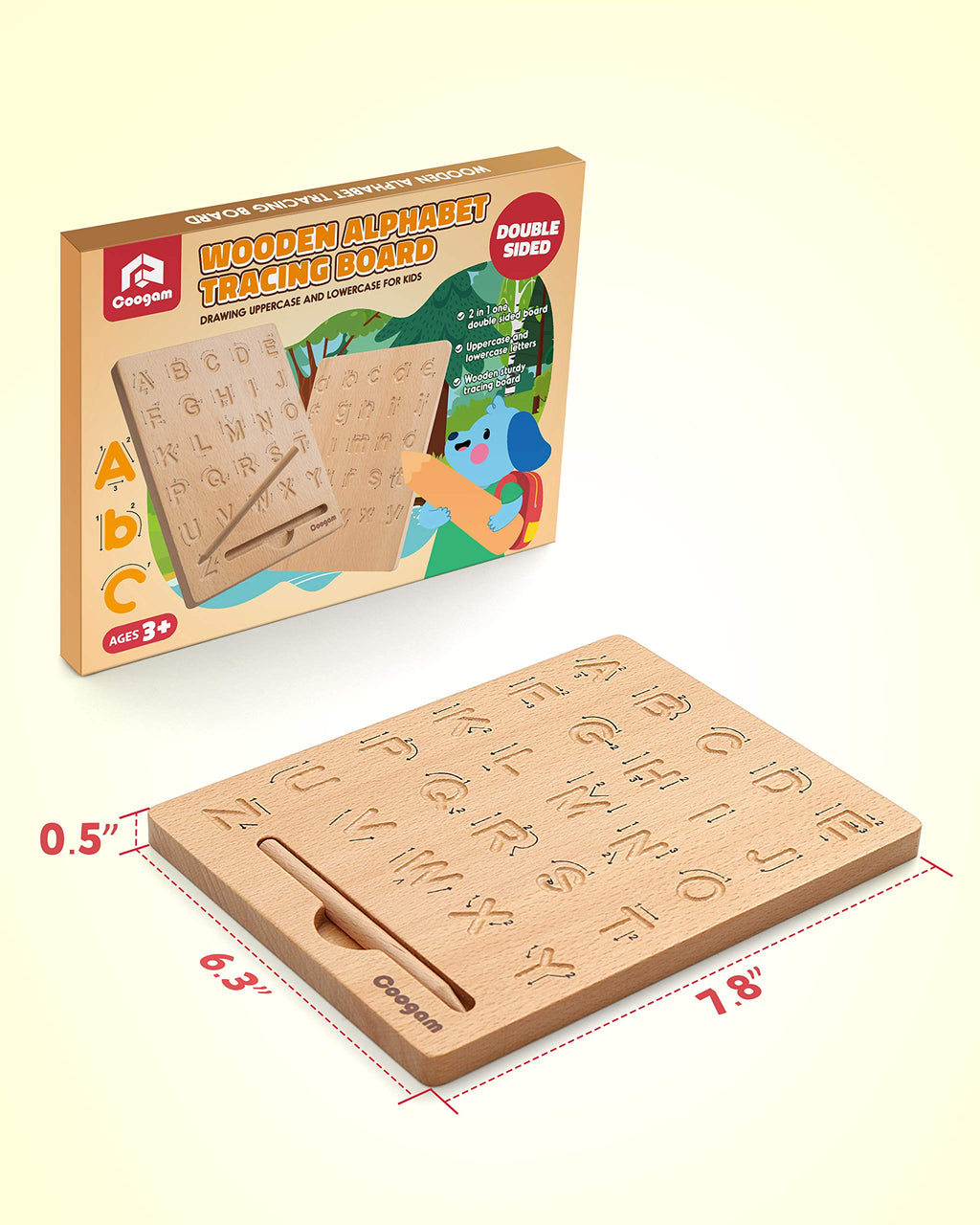 Wooden Alphabet Letters Practicing Board