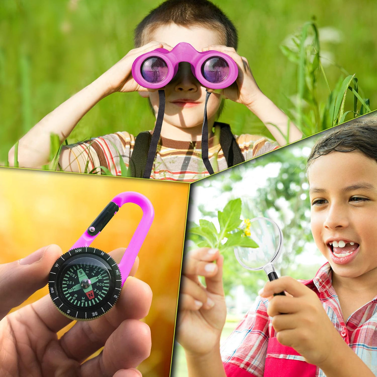 Kids 8×21 Outdoor Binoculars with Shock-Resistant Rubber Grip