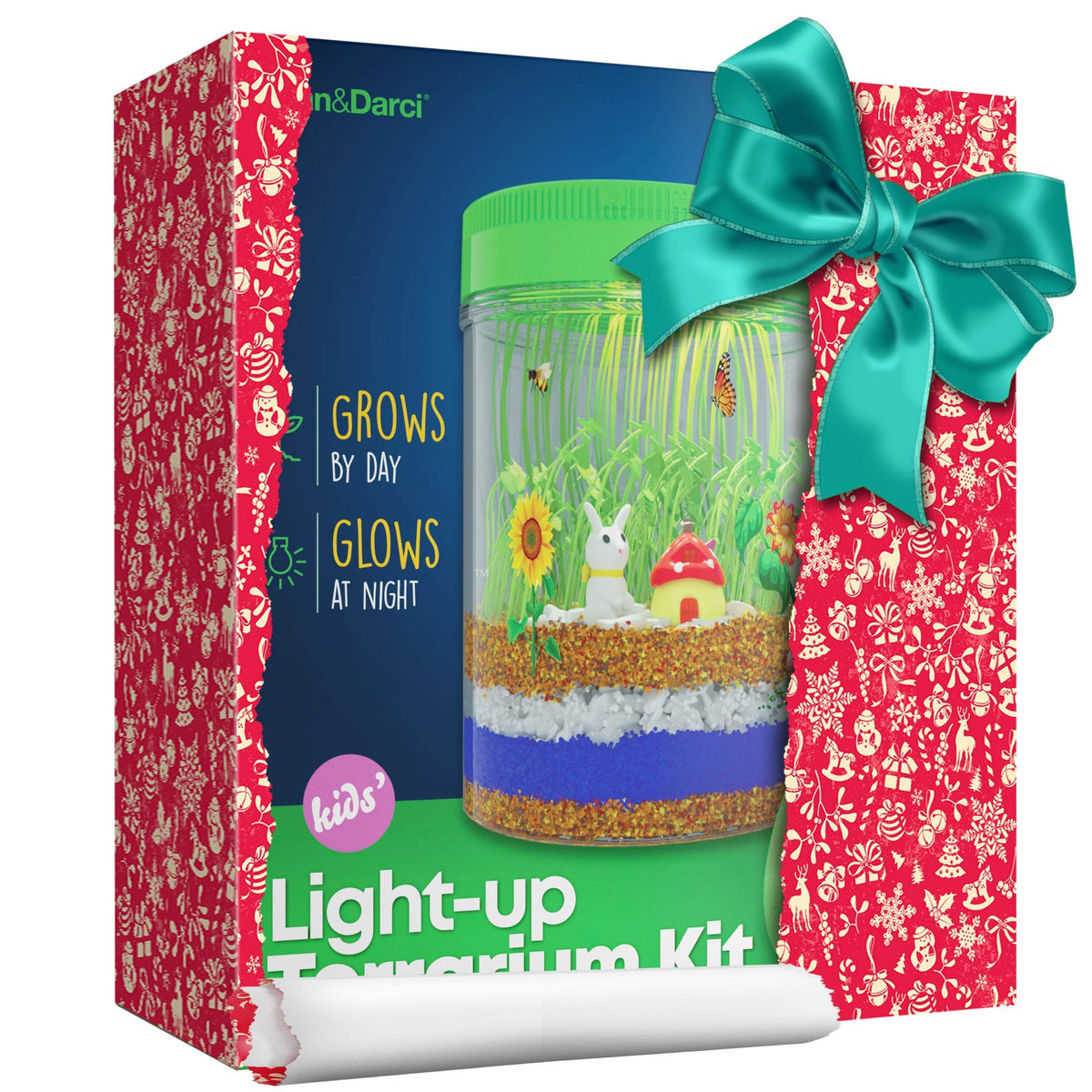 Light-Up Terrarium Science Kit with Seeds, Soil & LED Lid