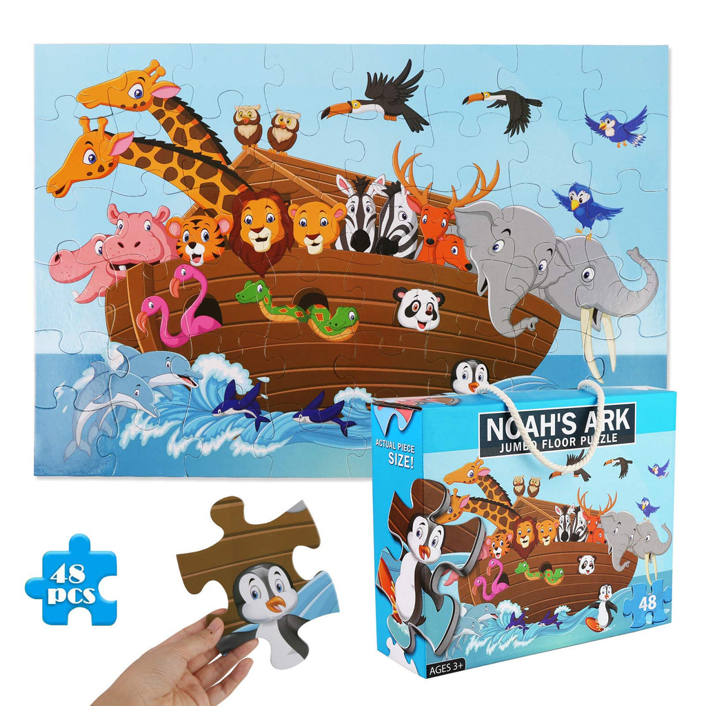 48-Piece Animal Cruise Floor Puzzle, 3 × 2 Feet