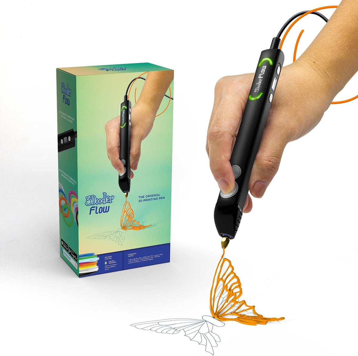 3D Drawing Pen with LED Light for Sculptural Art Projects