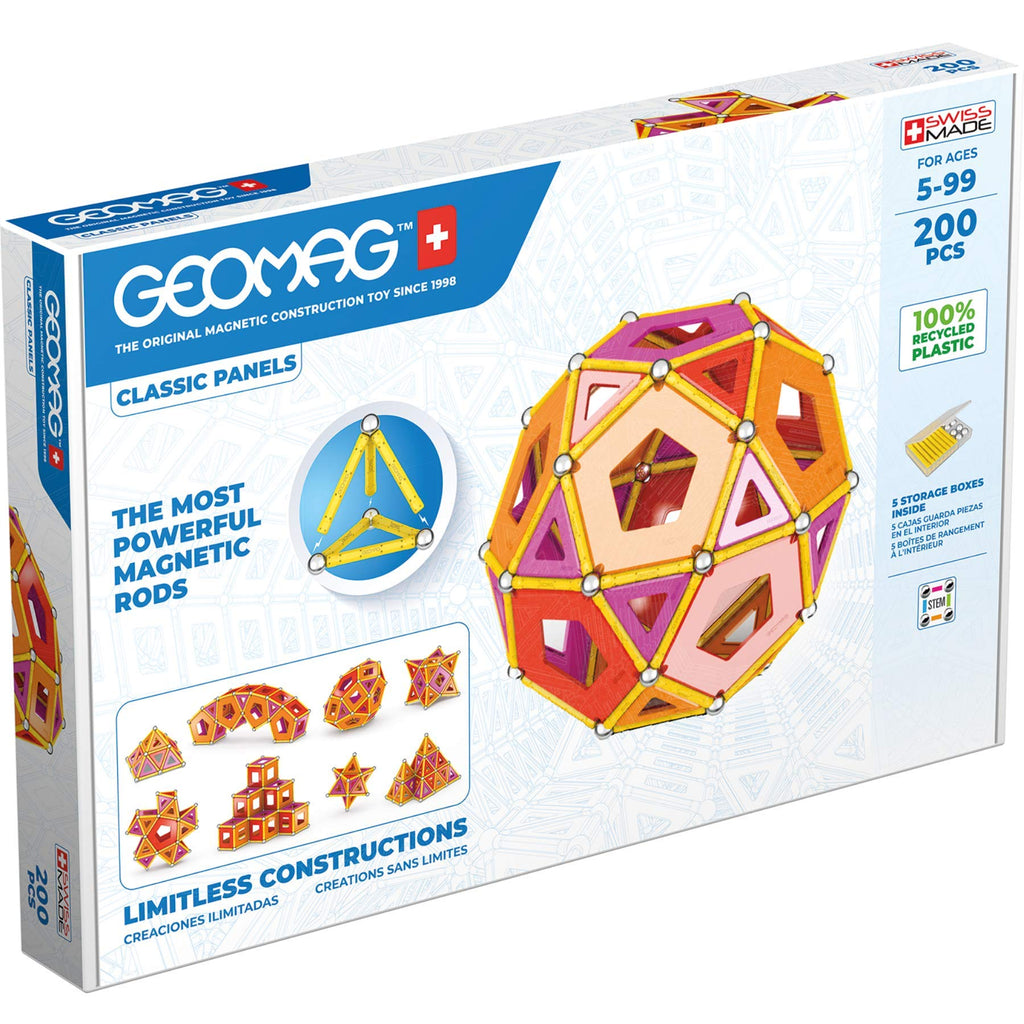 Geomag Classic Panels 200-Piece Magnetic Building Set - product photo