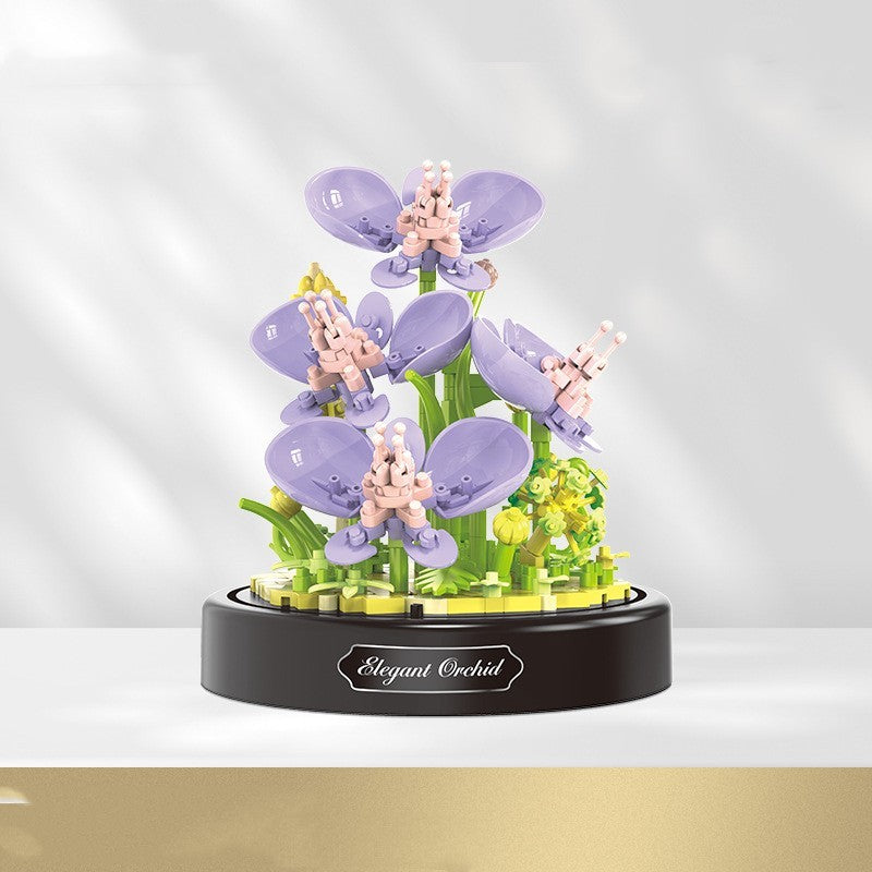 Another angle of the flower bouquet building block set