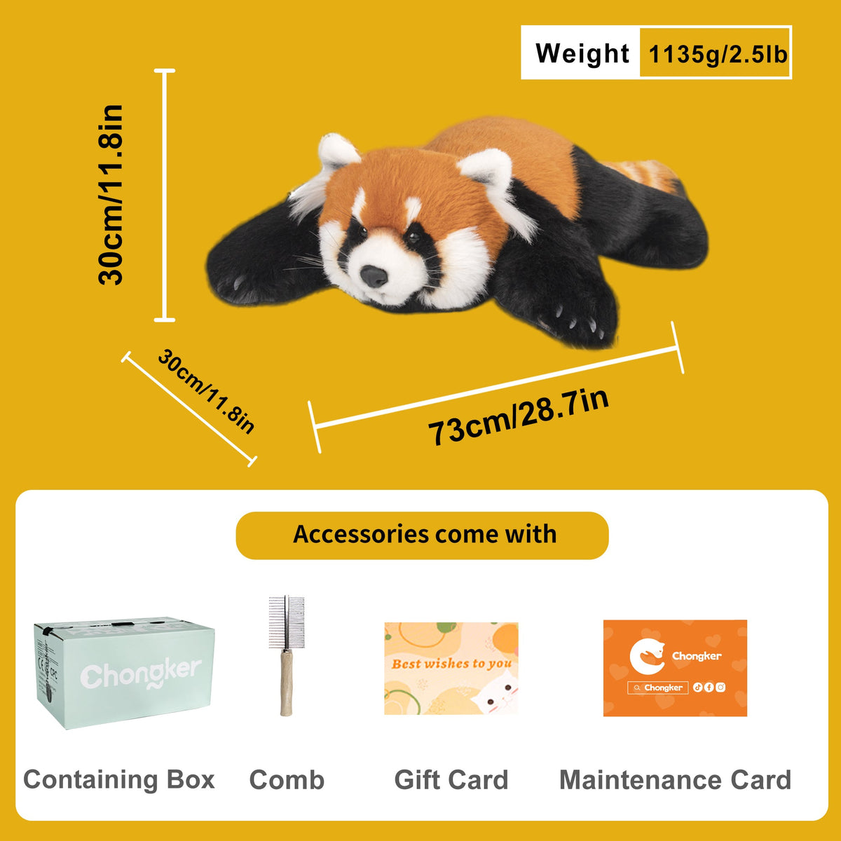 2.5lbs Red Panda ESSA Weighted Stuffed Animal – Snuggle Toy for Relaxation — product photo 4 of 16