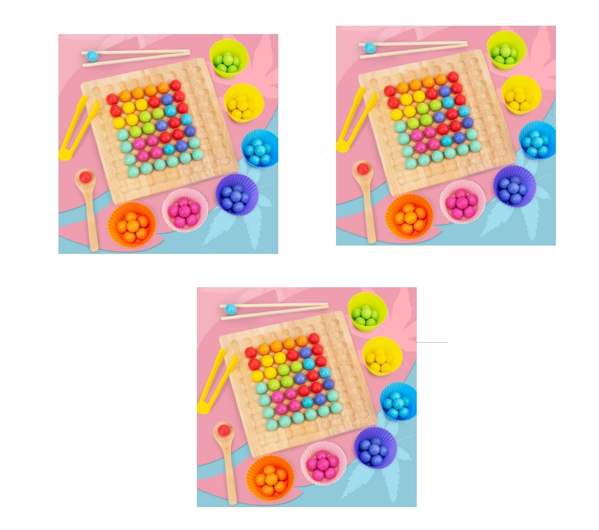 Wooden Color-Match Board Game