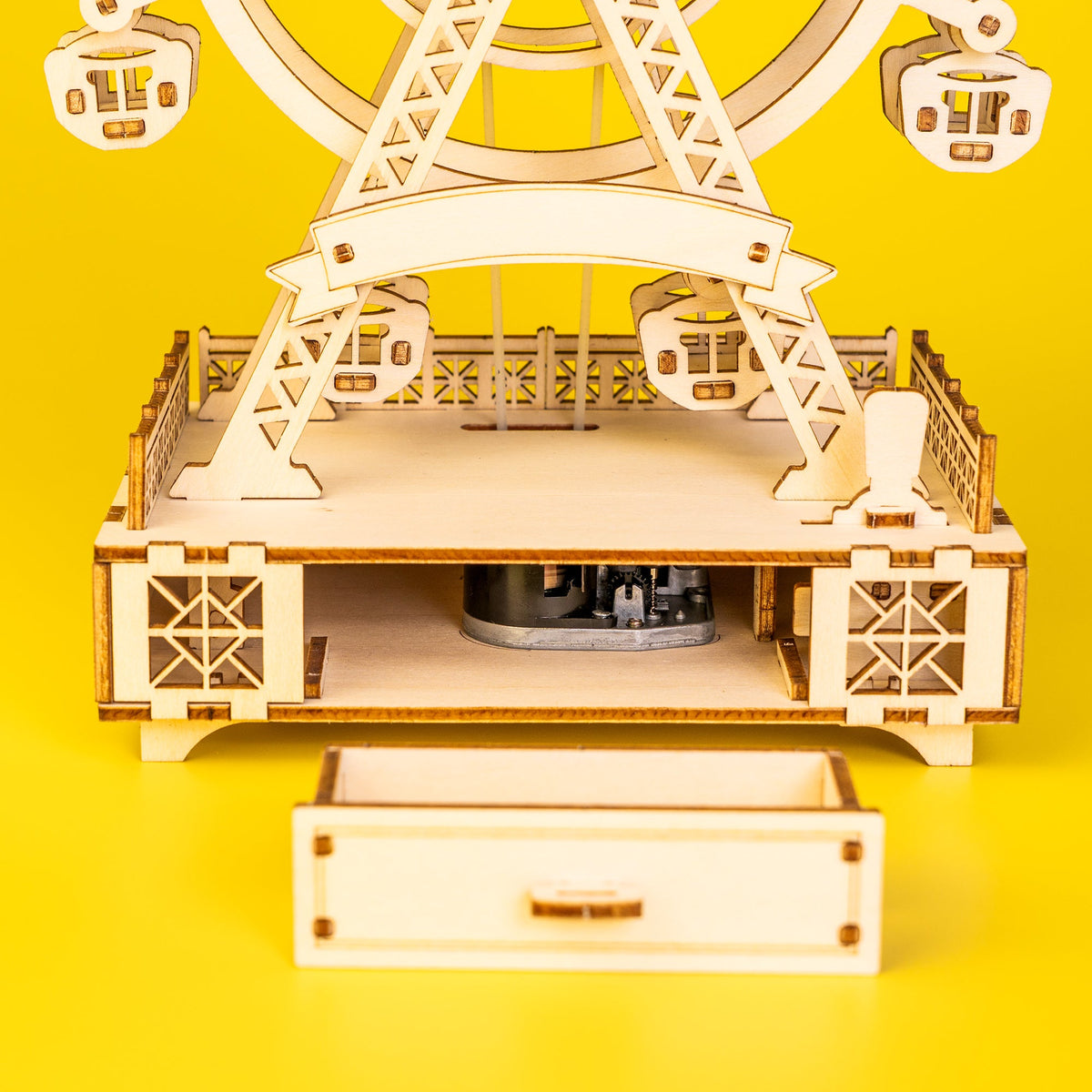 DIY Wooden Ferris Wheel Music Box Kit by Kitsville, image 8 of 9