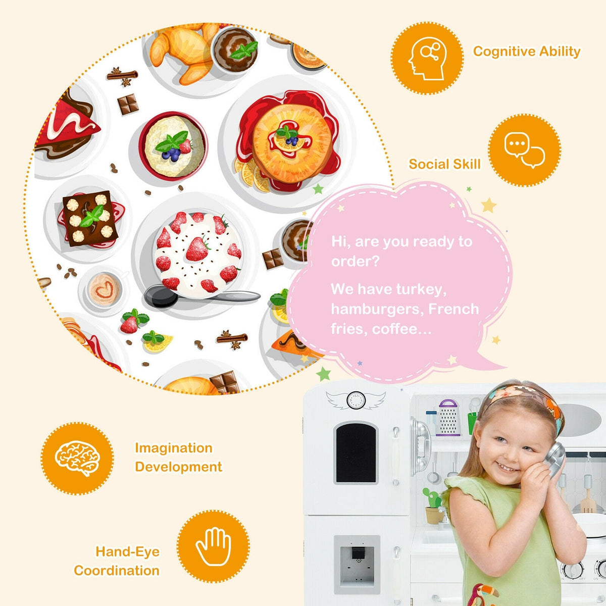Little Chef Play Kitchen with Water Dispenser