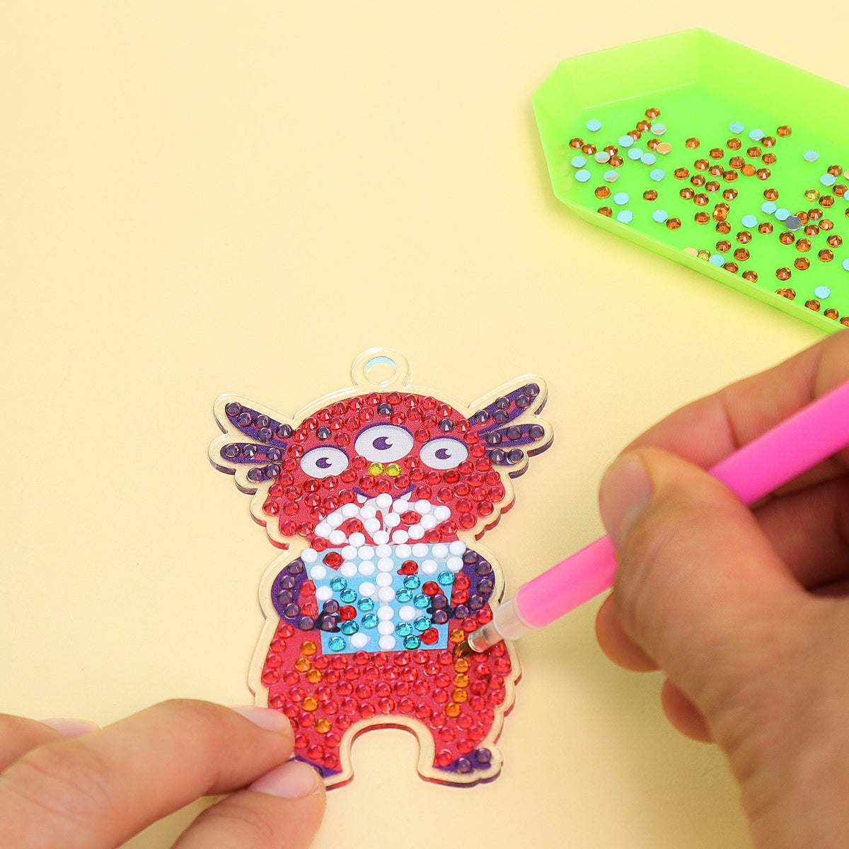 Adorable Keychains Diamond Art Kit – Monsters (Set of 15) by Kitsville, image 2 of 7