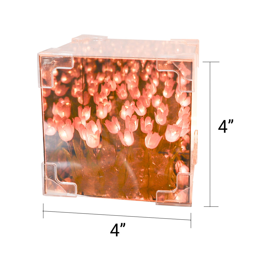 Tulip Mirror LED Night Light - Pink by Kitsville, image 3 of 10