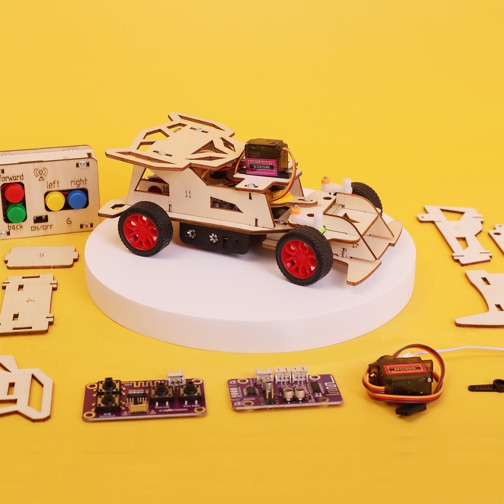 Steering Remote-Controlled Car DIY STEM Kit by Kitsville, image 11 of 11