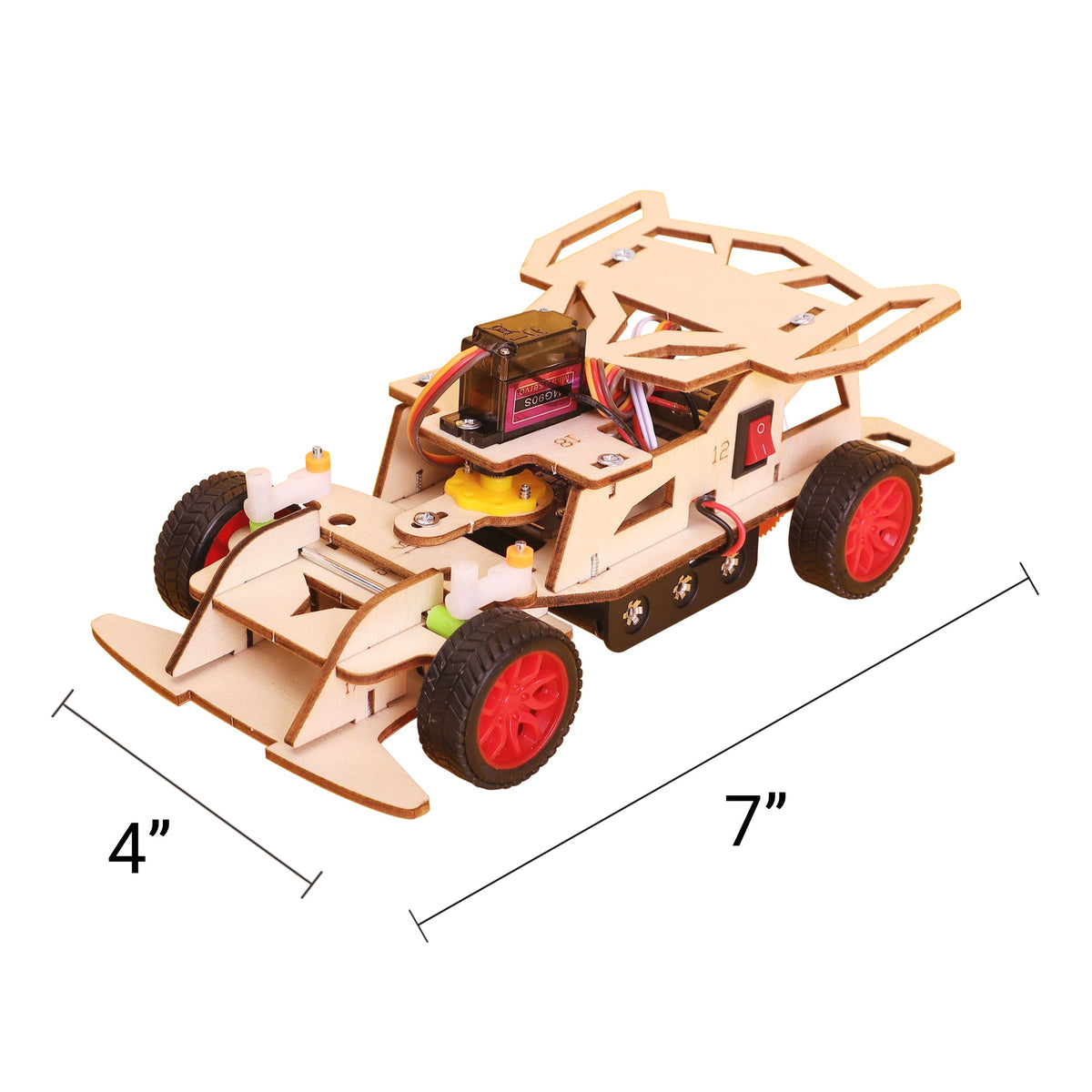 Steering Remote-Controlled Car DIY STEM Kit by Kitsville, image 2 of 11