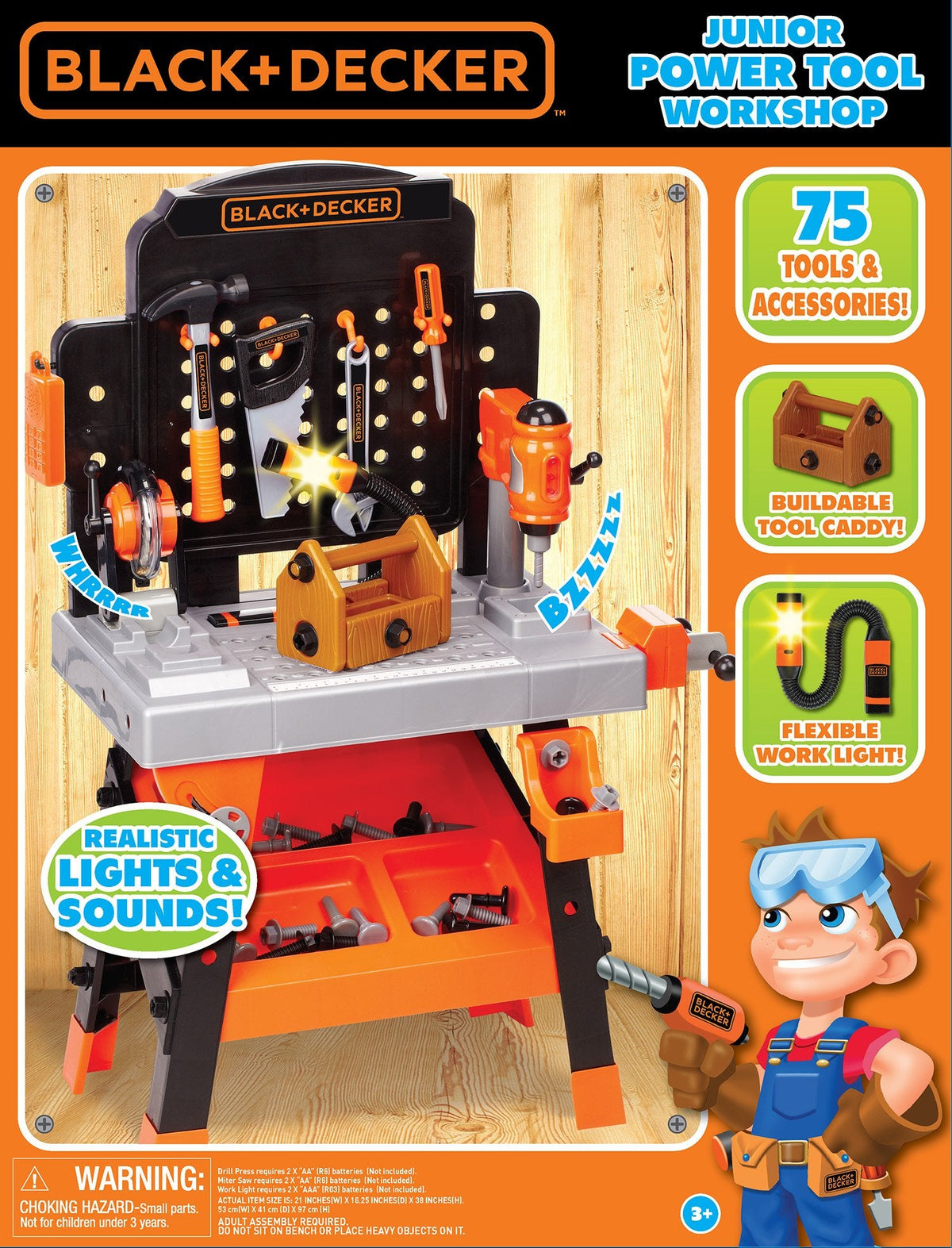 Black+Decker Kids Pretend Workshop with 75+ Tools, Lights & Sounds