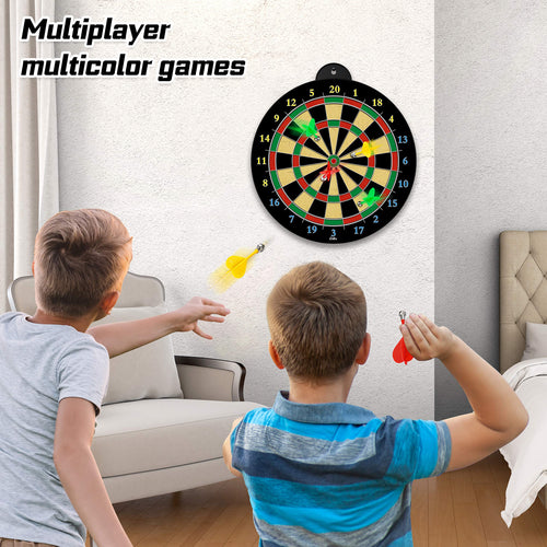 13-Inch Double-Sided Magnetic Dartboard Set with 12 Safe Darts