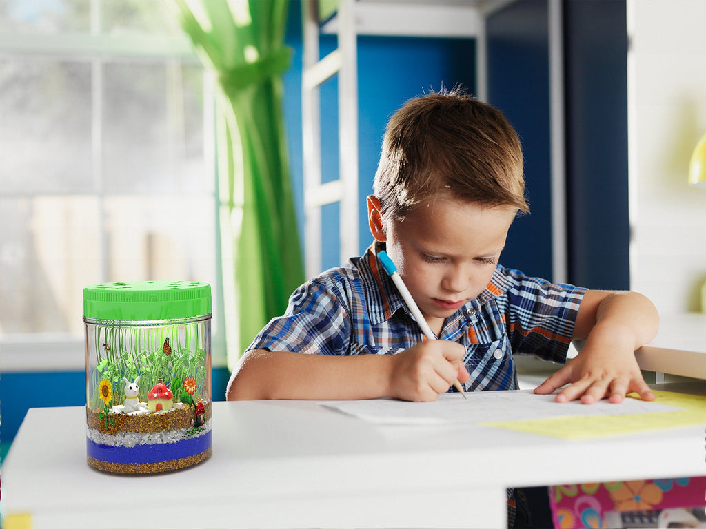 Light-Up Terrarium Science Kit with Seeds, Soil & LED Lid