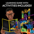 150-Piece Glow-in-the-Dark Marble Run STEM Kit with UV Light, Ages 8+