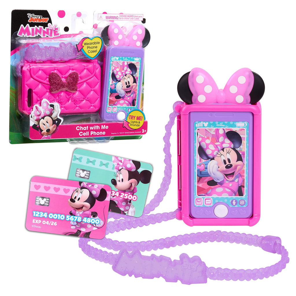 Minnie Mouse Toy Cell Phone with Lights, Sounds & Pretend Cards