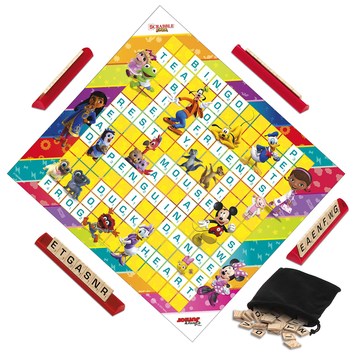 Letters & Words Crossover Board Game with Disney Junior Characters