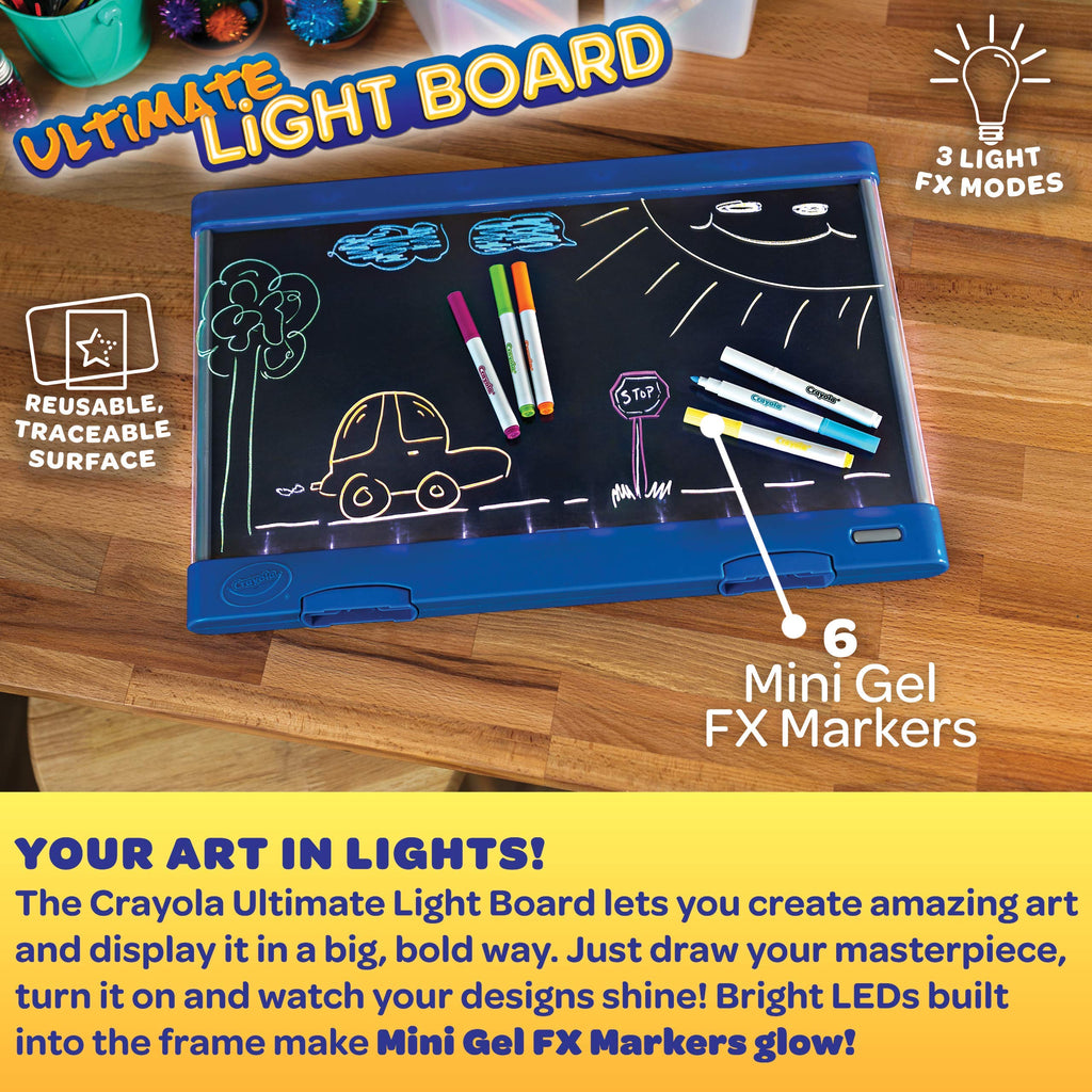 Light-Up Drawing & Tracing Board with Gel Markers and Storage