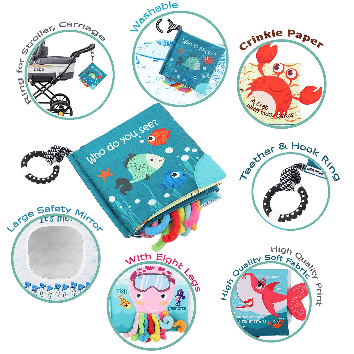 Ocean Adventure Crinkle Book & Teether