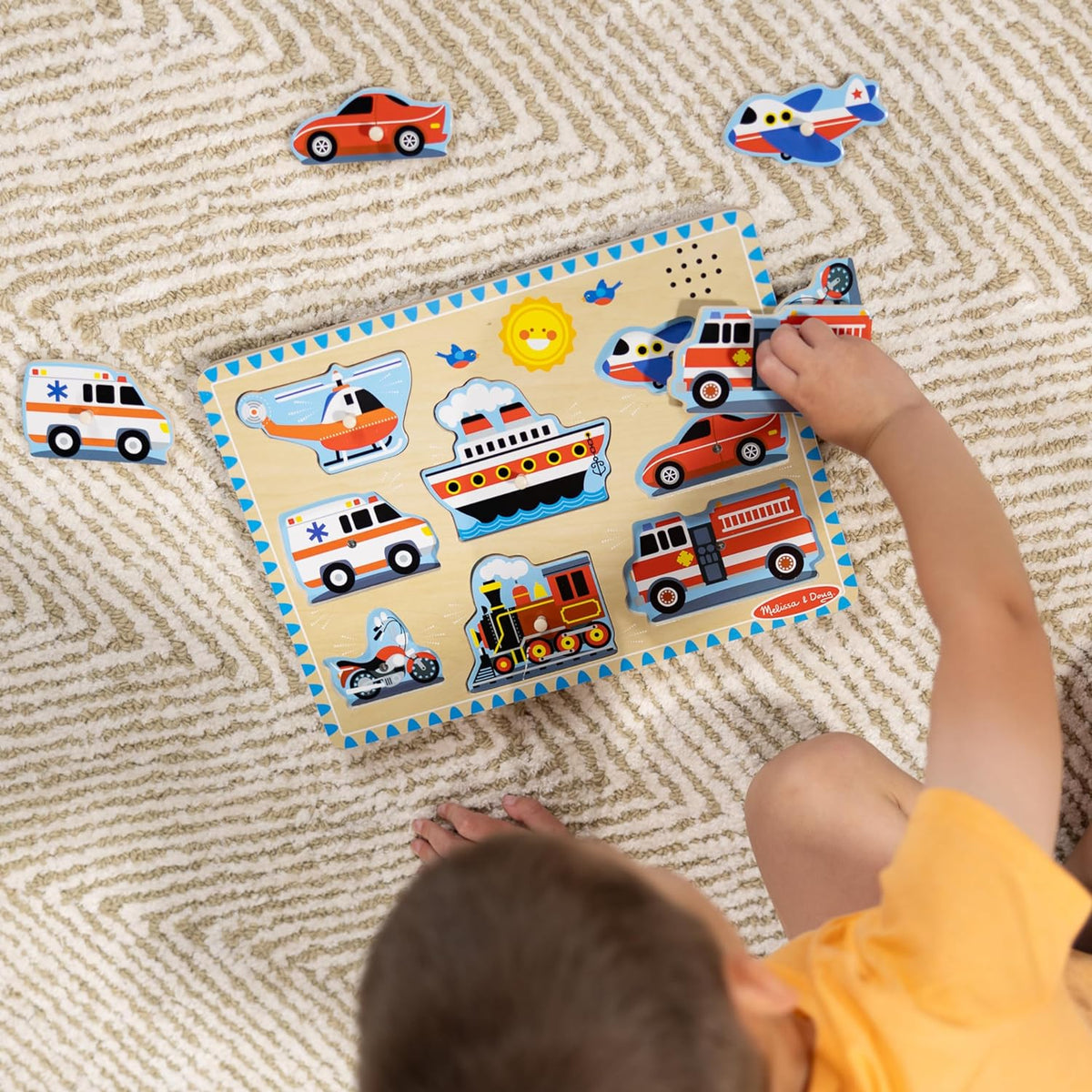 Wooden Mix & Match Vehicle Sound Puzzle
