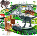 170+ Piece Dinosaur Race Track Set with 2 Battery-Powered Cars - product photo