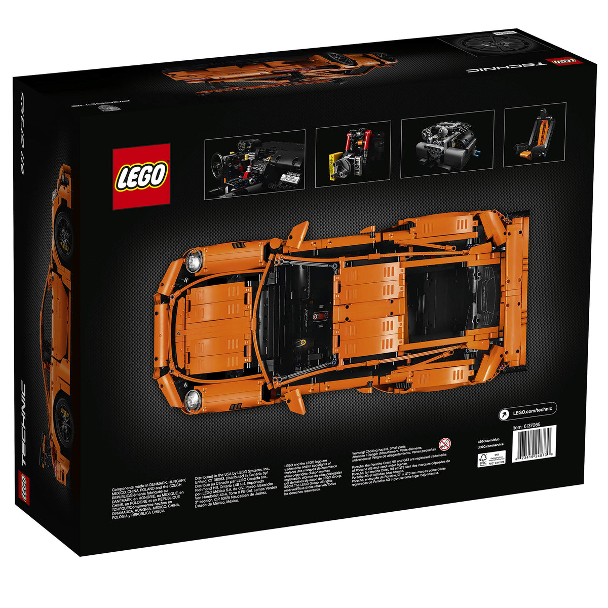 LEGO Technic Porsche 911 GT3 RS Model Car Set (42056), 2,704 Pieces