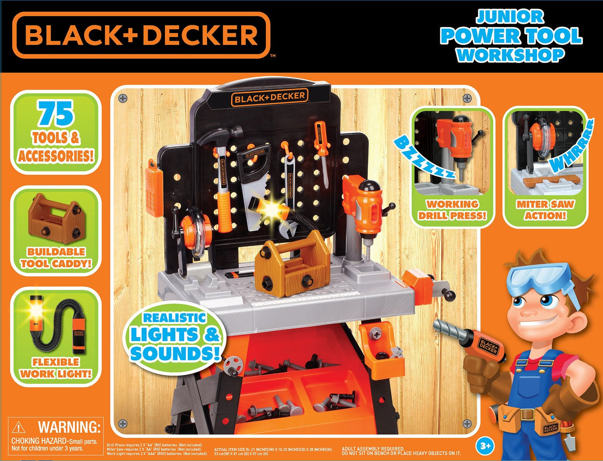 Black+Decker Kids Pretend Workshop with 75+ Tools, Lights & Sounds