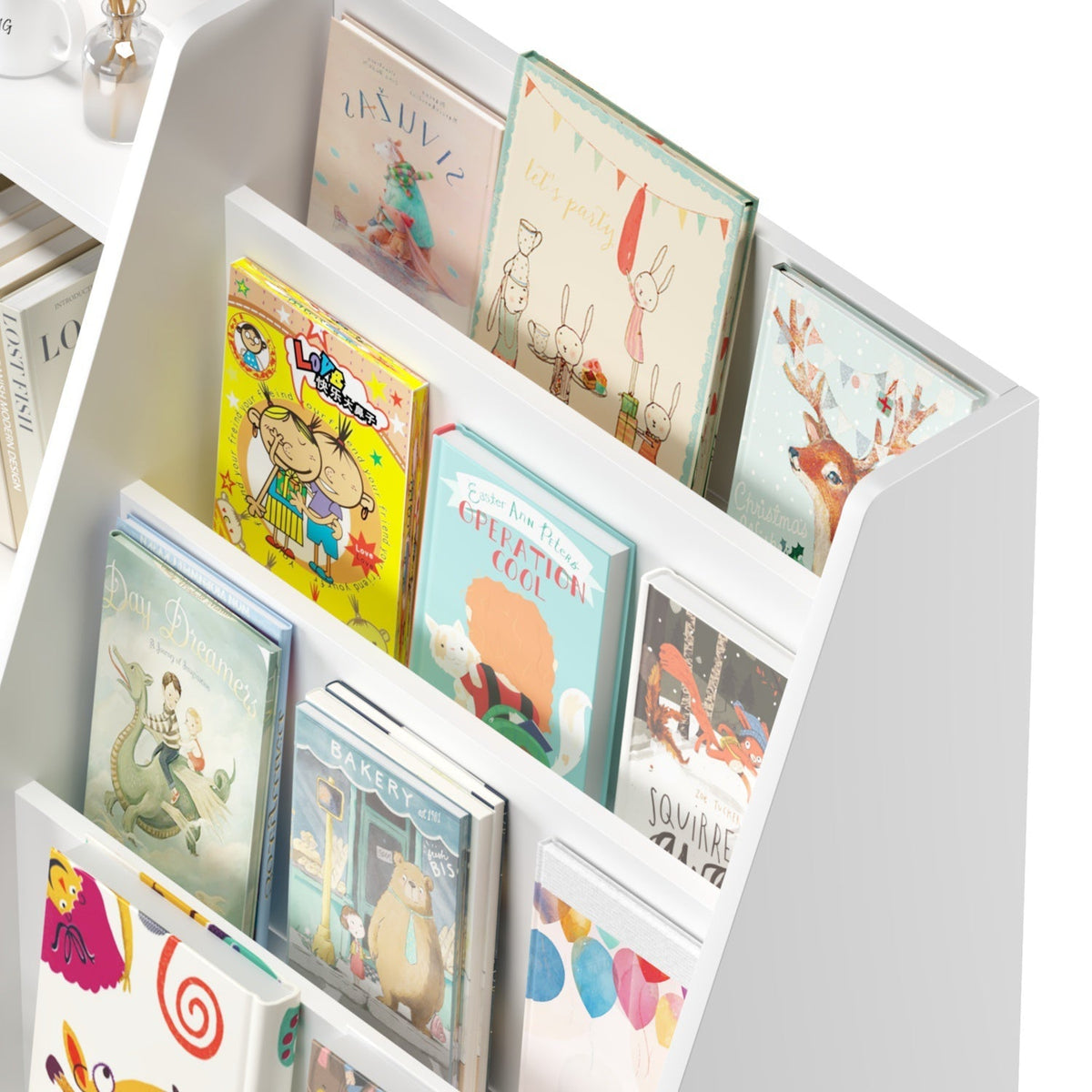 Storytime Wooden Bookshelf & Toy Organizer