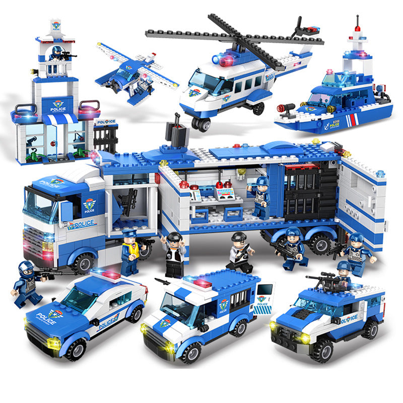 military aircraft carrier building blocks arranged for display